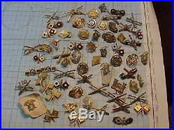 Original Wwii Mixed Lot Of Us Officer Army Branch Of Service Insignia