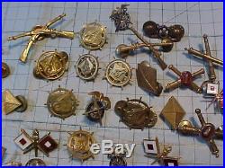 Original Wwii Mixed Lot Of Us Officer Army Branch Of Service Insignia