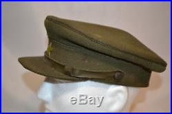 Original Wwii Russian Field Khaki Red Army Officer's Visor Hat Cap 1937 Made