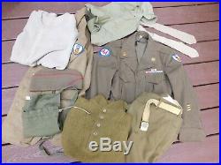 Original Wwii U. S. 9th Army Air Force Aaf Ike Jacket Uniform Group With ID
