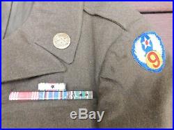 Original Wwii U. S. 9th Army Air Force Aaf Ike Jacket Uniform Group With ID