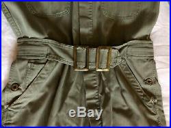 Original Wwii U. S. Army Coveralls Suit, Working, One Piece, Hbt 1938