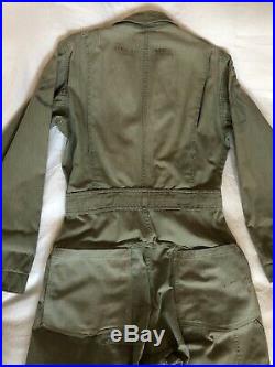 Original Wwii U. S. Army Coveralls Suit, Working, One Piece, Hbt 1938
