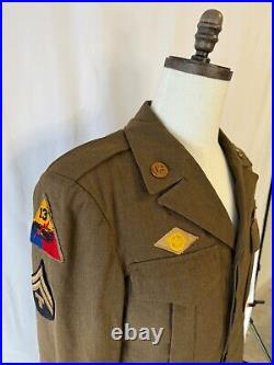 Original Wwii Us Army 13th And 20th Armored Division Ike Jacket