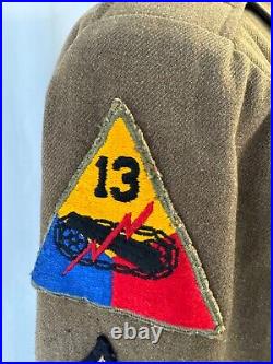 Original Wwii Us Army 13th And 20th Armored Division Ike Jacket