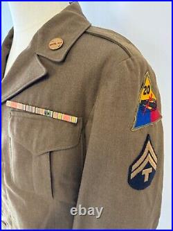 Original Wwii Us Army 13th And 20th Armored Division Ike Jacket