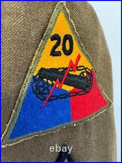 Original Wwii Us Army 13th And 20th Armored Division Ike Jacket