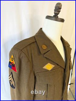 Original Wwii Us Army 20th & 13th Armored Division Technician 5th Grade