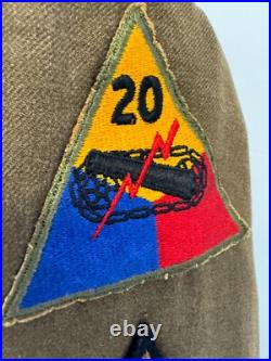 Original Wwii Us Army 20th & 13th Armored Division Technician 5th Grade