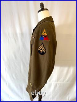 Original Wwii Us Army 20th & 13th Armored Division Technician 5th Grade