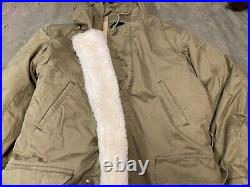 Original Wwii Us Army Air Corp M1940 Artic Winter Parka Coat Jacket-large, 44r