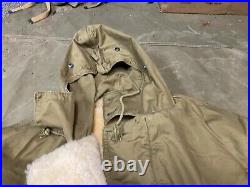 Original Wwii Us Army Air Corp M1940 Artic Winter Parka Coat Jacket-large, 44r