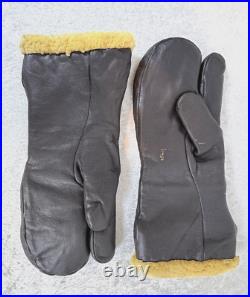 Original Wwii Us Army Air Force A-9 Flying Leather Gloves Pair Original Wwii Us Army Air Force A-9 Flying Leather Gloves Pair
