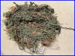 Original Wwii Us Army Airborne Paratrooper Jump Helmet Net With Camo Scrim