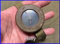 Original Wwii Us Army Airborne Paratrooper Jump Wrist Watch Compass