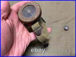 Original Wwii Us Army Airborne Paratrooper Jump Wrist Watch Compass