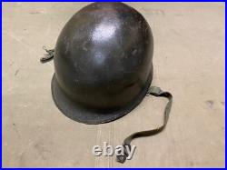 Original Wwii Us Army Airborne Paratrooper M1c Helmet Shell, Front Seam