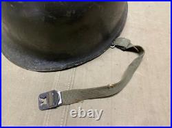 Original Wwii Us Army Airborne Paratrooper M1c Helmet Shell, Front Seam