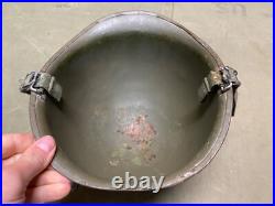 Original Wwii Us Army Airborne Paratrooper M1c Helmet Shell, Rear Seam