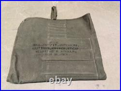 Original Wwii Us Army Butchers Outfit Tool Steak Knife Utensils Roll & Inserts