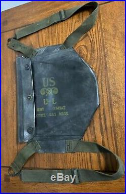 Original Wwii Us Army Combat Rubberized M7 Gask Mask Bag Assault Paratrooper