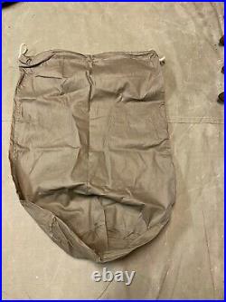 Original Wwii Us Army Infantry Barrack Laundry Carry Bag-dated1944