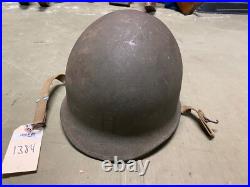 Original Wwii Us Army Infantry M1 Fixed Bailed Infantry Helmet & Hawley Liner