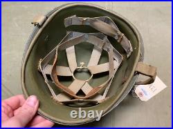 Original Wwii Us Army Infantry M1 Fixed Bailed Infantry Helmet & Hawley Liner