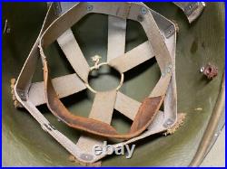 Original Wwii Us Army Infantry M1 Fixed Bailed Infantry Helmet & Hawley Liner
