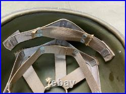 Original Wwii Us Army Infantry M1 Fixed Bailed Infantry Helmet & Hawley Liner