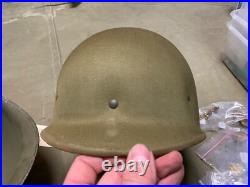 Original Wwii Us Army Infantry M1 Fixed Bailed Infantry Helmet & Hawley Liner