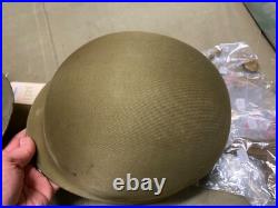 Original Wwii Us Army Infantry M1 Fixed Bailed Infantry Helmet & Hawley Liner