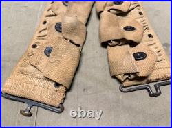 Original Wwii Us Army Infantry M1 Garand Rifle Ammo Belt-british Made, 1944