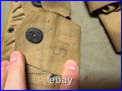Original Wwii Us Army Infantry M1 Garand Rifle Ammo Belt-british Made, 1944