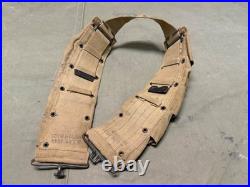 Original Wwii Us Army Infantry M1 Garand Rifle Ammo Belt-british Made, 1944