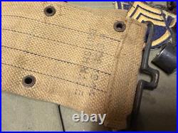 Original Wwii Us Army Infantry M1 Garand Rifle Ammo Belt-british Made, 1944