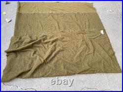 Original Wwii Us Army Infantry M1934 Wool Field Blanket-post War Date Referb Tag