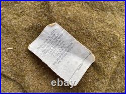 Original Wwii Us Army Infantry M1934 Wool Field Blanket-post War Date Referb Tag