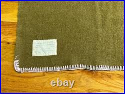 Original Wwii Us Army Infantry M1934 Wool Field Blanket-taged, Dated 1940
