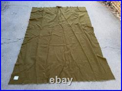 Original Wwii Us Army Infantry M1934 Wool Field Blanket-taged, Dated 1942