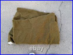 Original Wwii Us Army Infantry M1934 Wool Field Blanket-taged, Dated 1942