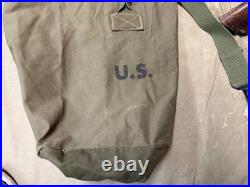 Original Wwii Us Army Infantry M1942 Soldier Gi Duffle Bag- Tweedie, 1943