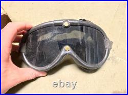 Original Wwii Us Army Infantry M1944 Dust Wind Goggles- Polaroid
