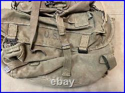 Original Wwii Us Army Infantry M1944 Upper Field Pack & Suspenders Set