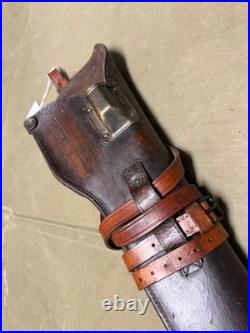 Original Wwii Us Army M1 Carbin Rifle Leather Carry Scabbard & Carry Straps