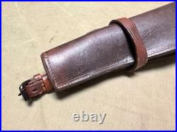 Original Wwii Us Army M1 Carbin Rifle Leather Carry Scabbard & Carry Straps