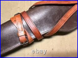 Original Wwii Us Army M1 Carbin Rifle Leather Carry Scabbard & Carry Straps