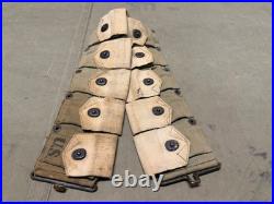 Original Wwii Us Army M1 Garand Rifle 10 Pocket Ammo Belt-od#3