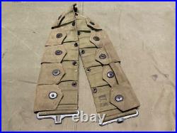 Original Wwii Us Army M1 Garand Rifle 10 Pocket Ammo Belt-od#3