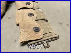 Original Wwii Us Army M1 Garand Rifle 10 Pocket Ammo Belt-od#3